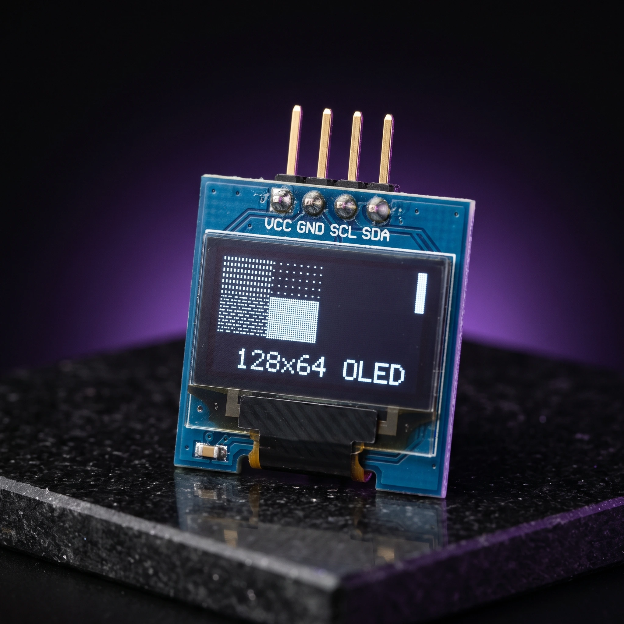 1.3 Inch I2C IIC 128×64 OLED Display Module – White — Display & Communication