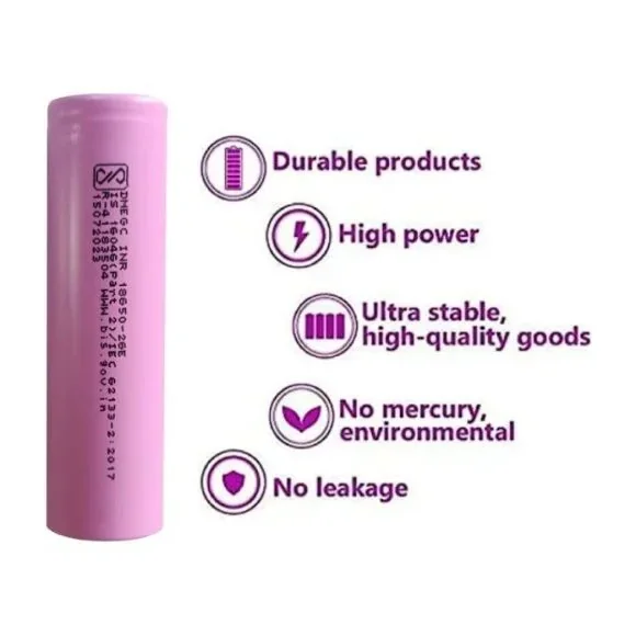 2600mAh DMEGC INR18650-26E 3.7V Li-ion Battery — Pinout diagram