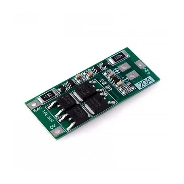 2S 20A 7.4V / 8.4V 18650 Lithium Battery Protection Board with Balance — Pinout diagram