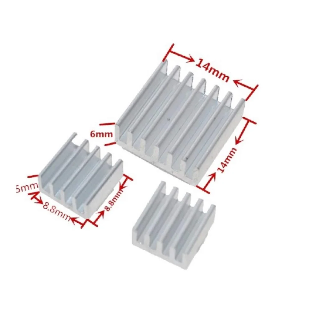 3-in-1 Aluminum Heat Sink Set for Raspberry Pi 3 — Pinout diagram