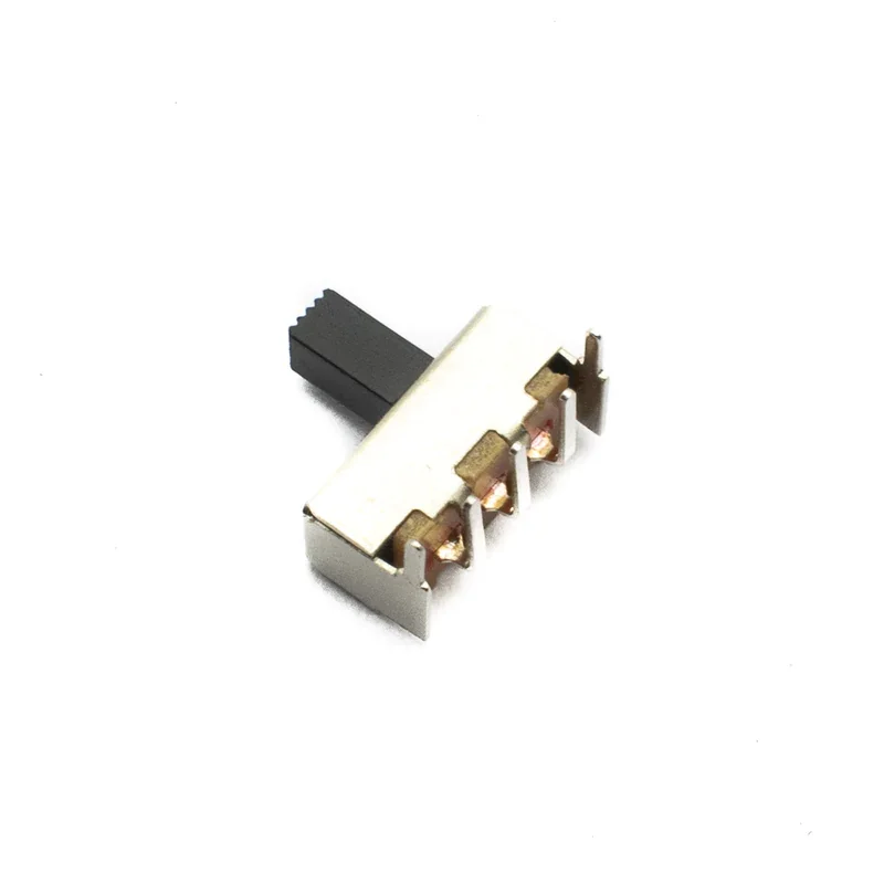 3 Pin 2 Position SPDT Slide Switch ON-ON (Right Angle) PCB Mountable — Pinout diagram