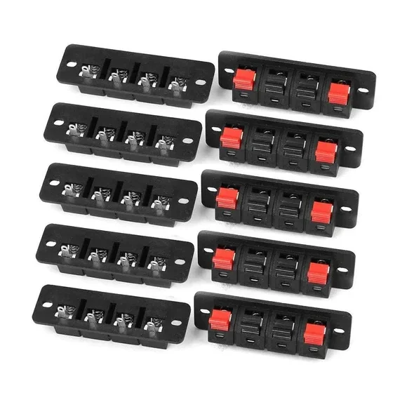 4 Way/Pole Speaker Terminals Long Socket/Block/Connector With Push Release — Pinout diagram