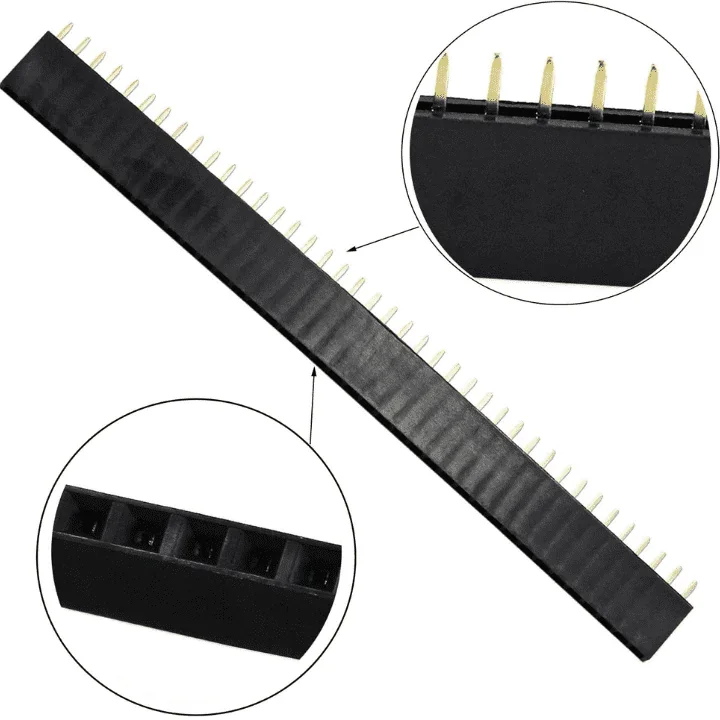 40×1 Female Berg Strip — Pinout diagram