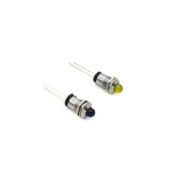 5mm LED Holder Chrome Metal Silver Covered — Pinout diagram