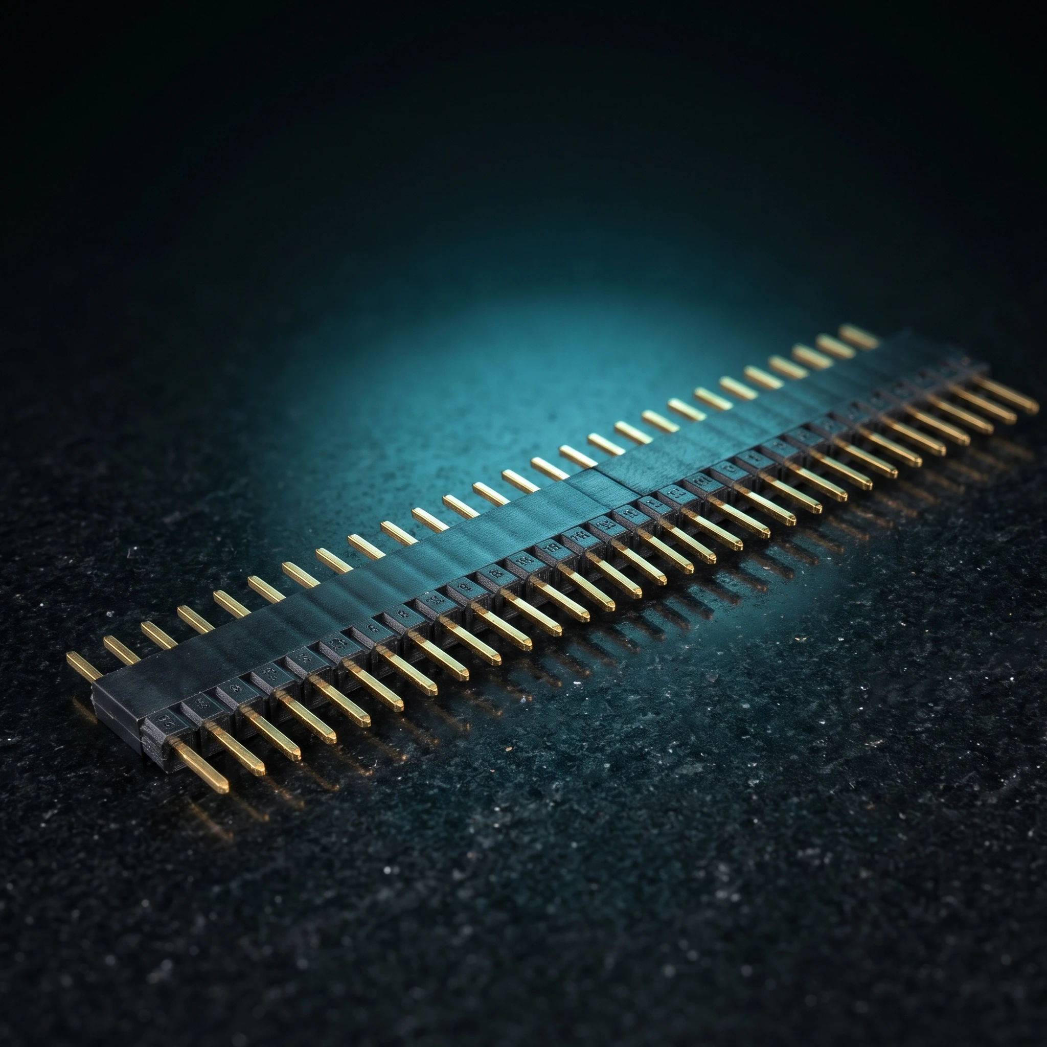 Male Berg Strip 40 Pins — Connectors & Wires