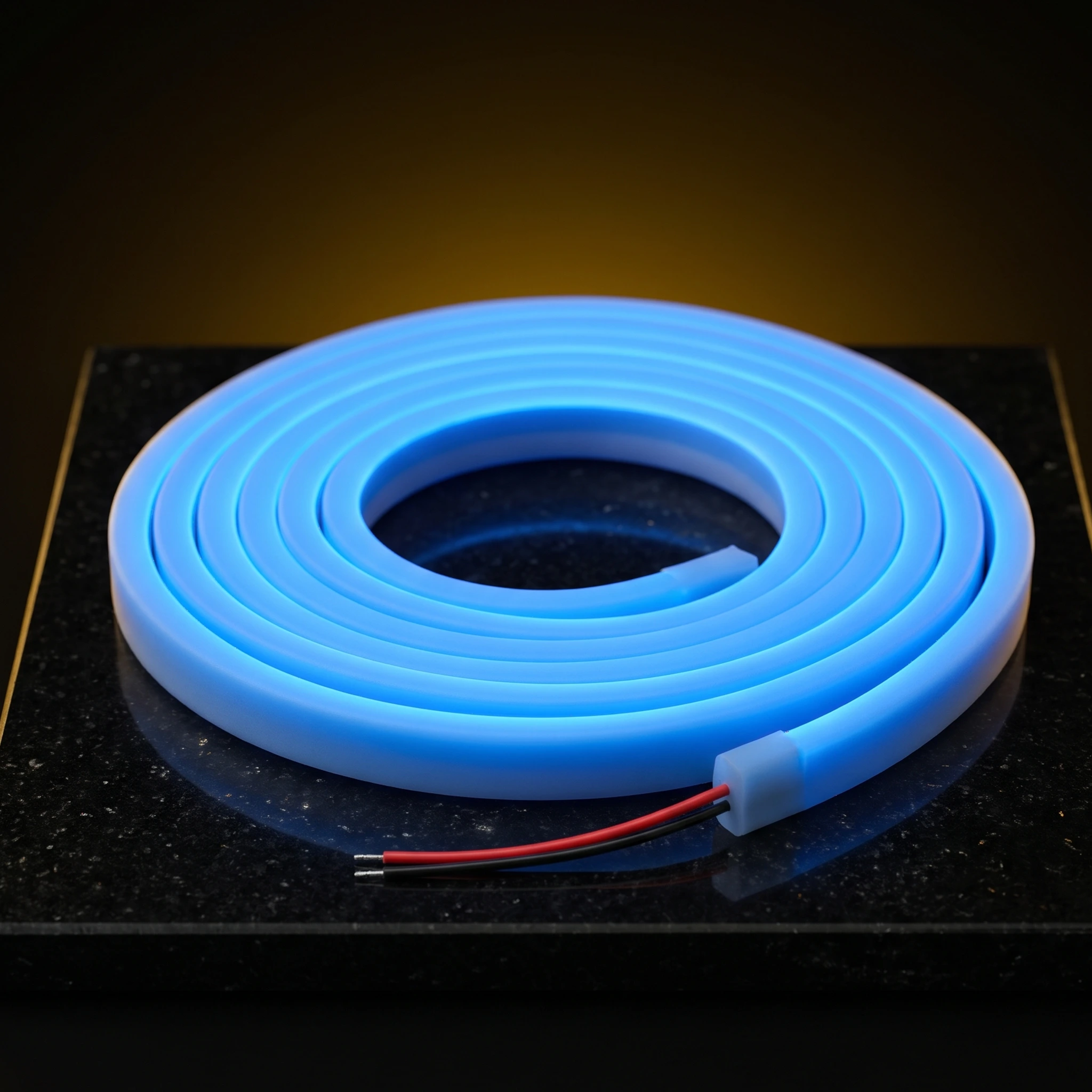 Blue Color Neon Flexible Strip Light 12V DC Waterproof LED Light for Decoration — Power & Components