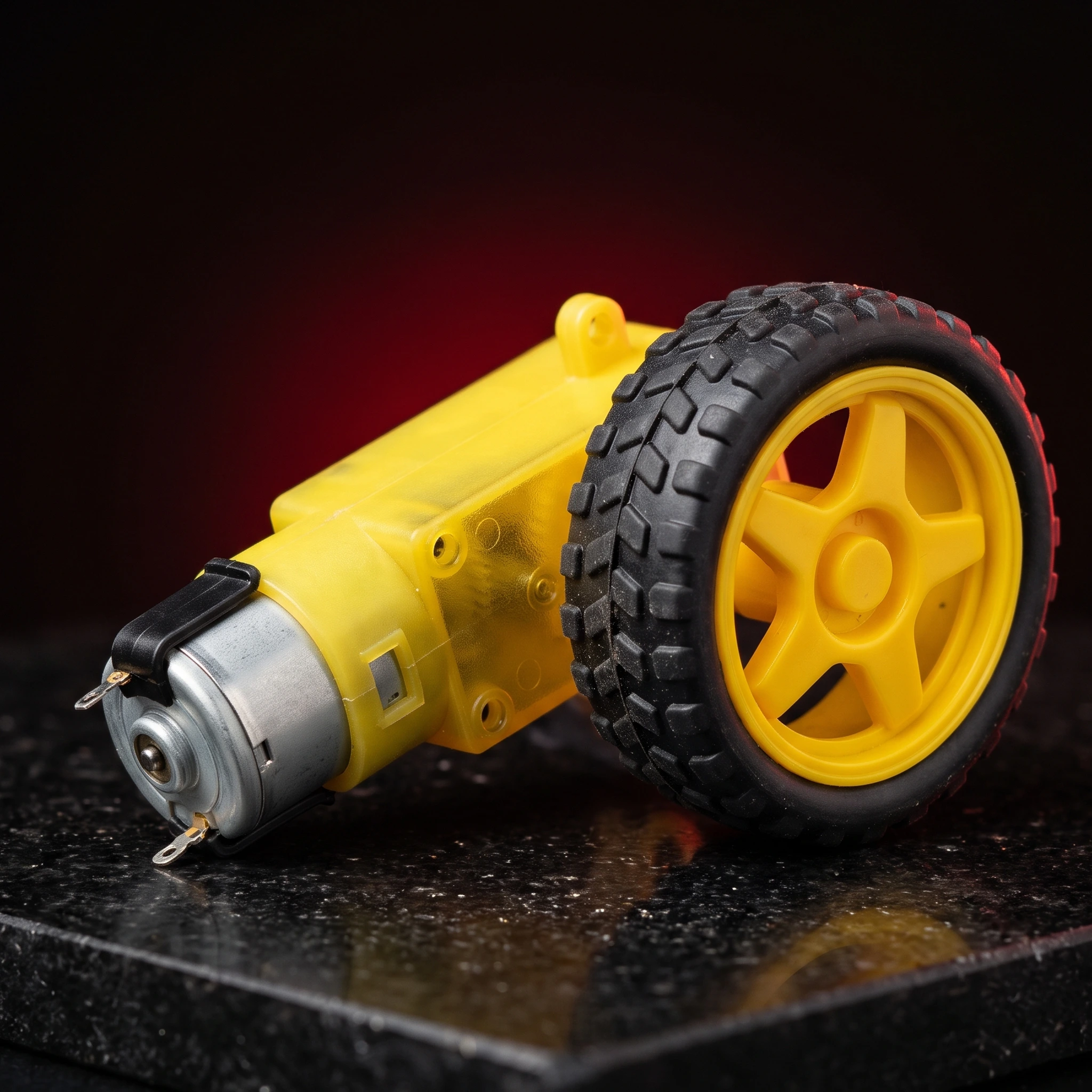 DC Plastic Gear Motor with Wheel (BO) — Motors & Actuators
