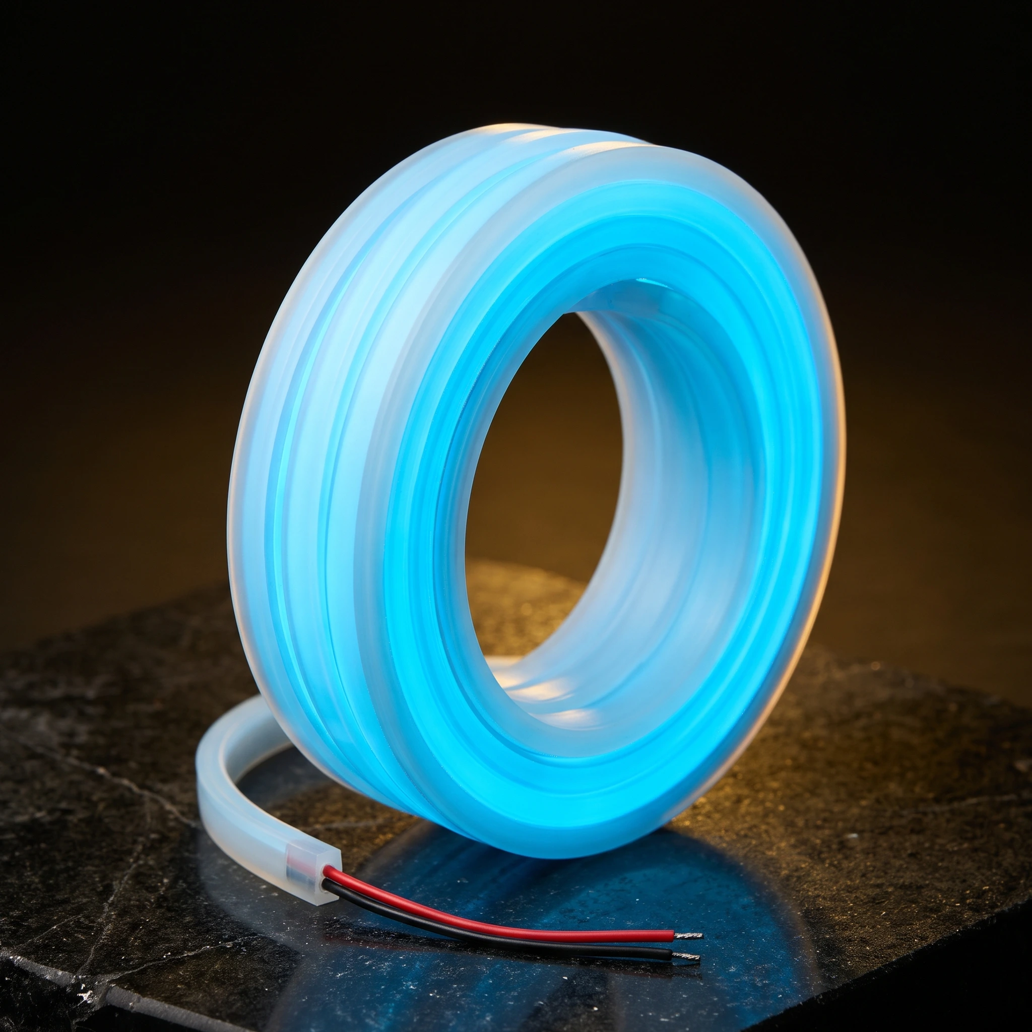 Ice Blue Color Neon Flexible Strip Light 12V DC Waterproof LED Light for Decoration — Power & Components