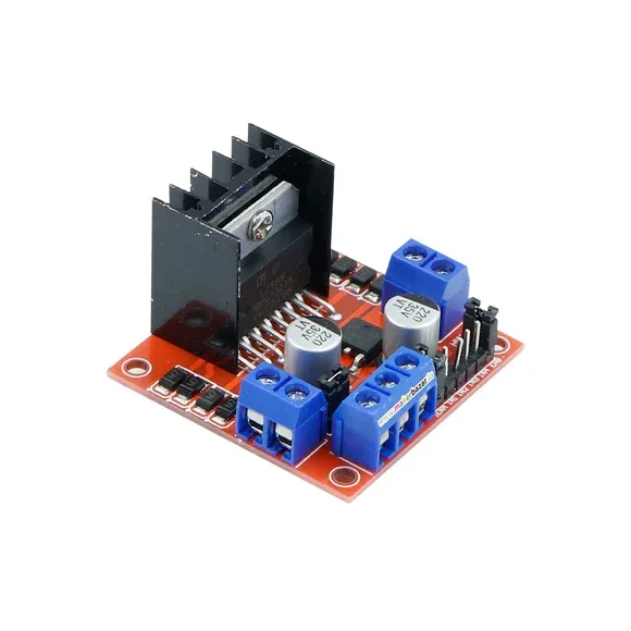 L298N 2A Based Motor Driver Module — Pinout diagram