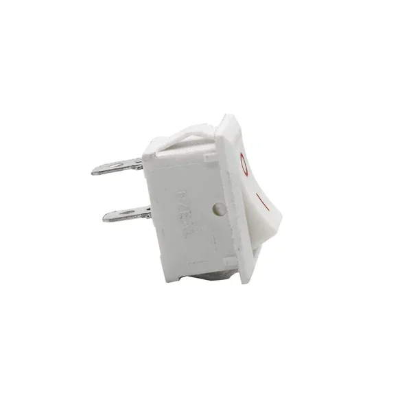 Mini Rocker Switch 2 Pin SPST ON-OFF 250V White — Pinout diagram