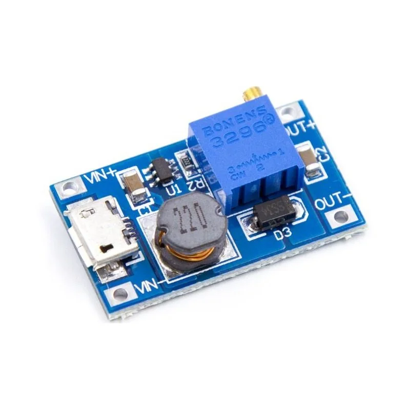 MT3608 2A DC-DC Boost Converter Step Up Module with micro usb — Pinout diagram