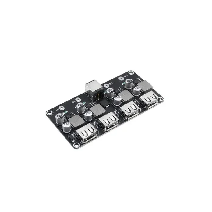 QC3.0 QC2.0 USB DC-DC Buck Converter Fast Charging Module | 6–32V Step-Down to 3V / 5V / 9V / 12V | 4-Channel Quick Charger Circuit Board — Pinout diagram