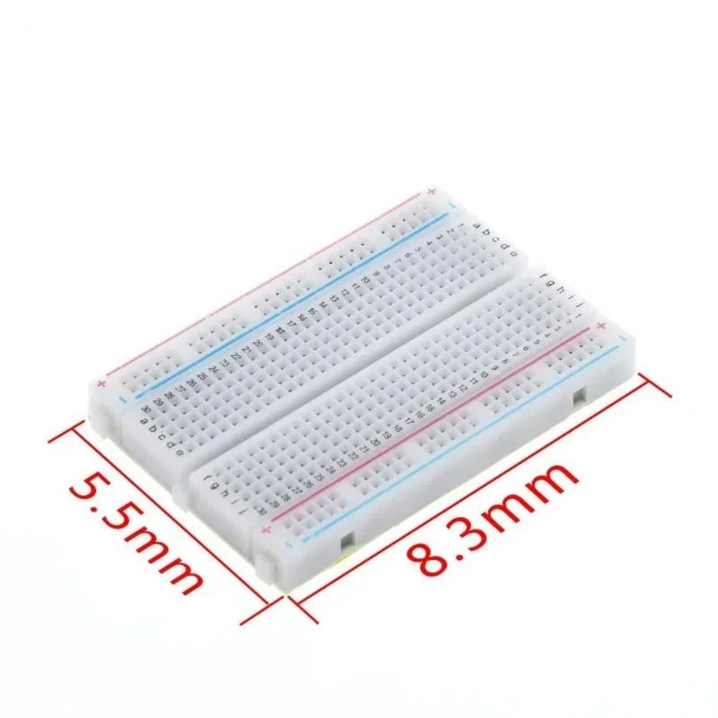 Solderless 400 pin breadboard – Normal Quality — Pinout diagram
