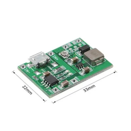 TP4056 18650 3.7V 4.2V Battery Charging Module with Integrated DC Boost Converter module — Pinout diagram