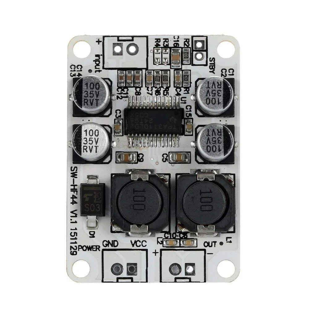 TPA3110 Mono Channel Digital Amplifier Board 30W Power Amplifier Module — Pinout diagram