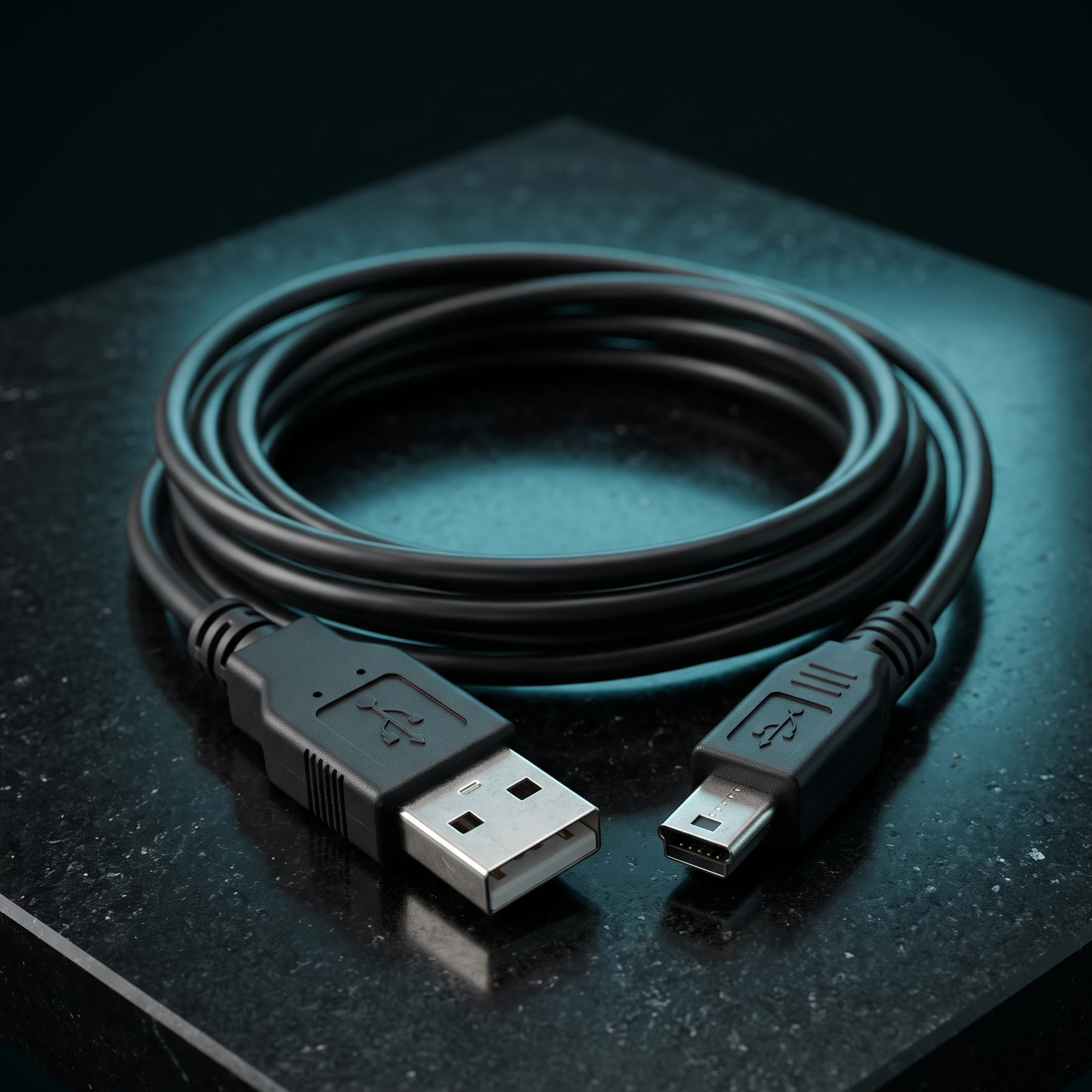 USB Cable (Type A to Mini-B 5-pin) — Connectors & Wires