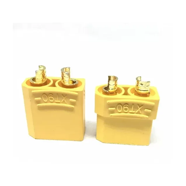 XT90 Male Female Connector Pair 90A High Current Battery Connector with Caps — Pinout diagram
